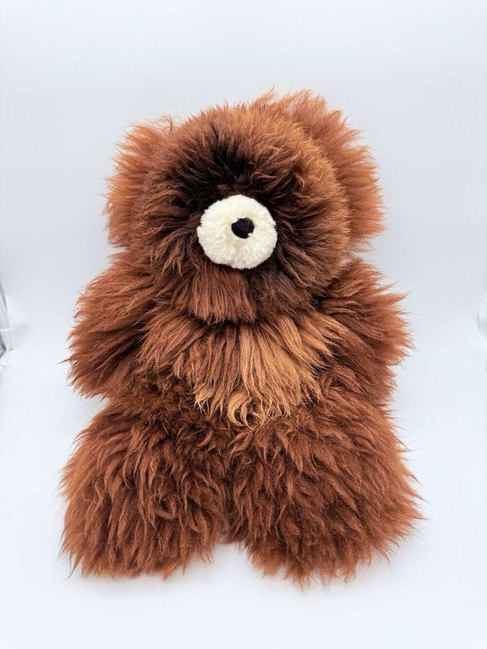 Real Alpaca Fur Teddy Bear Fluffy Super Soft Handmade Peruvian Link 15" No Tag